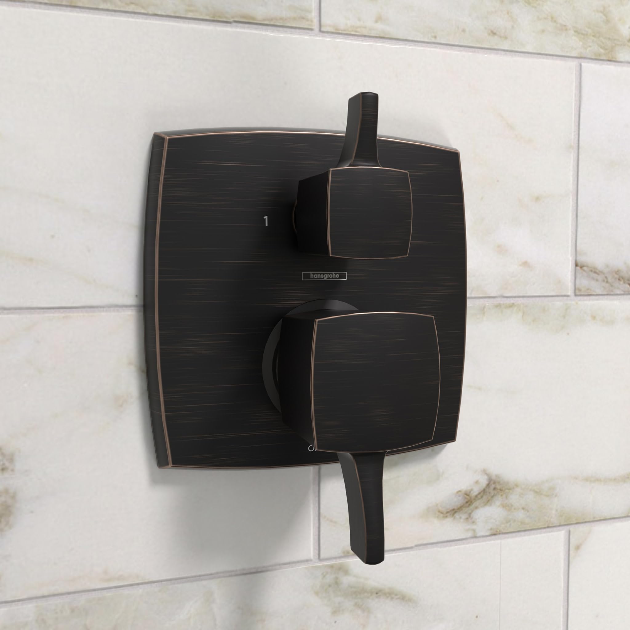 Robinet de douche hansgrohe Ecostat 15865921 classique en bronze frotté