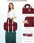 MILADA Underseat Carry On Luggage Bags for Travel Lightweight Foldable Carry On Bags for Airplanes Small Duffle Bag for Men Women TSA Approved Underseat Bag Travel Tote Bags, Burgundy