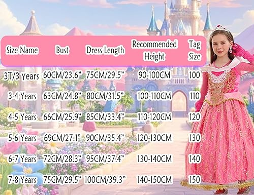 Miniatura 6 de Disfraz de princesa para niñas pequeñas, disfraz de princesa rosa, cumpleaños, Halloween, Navidad, cosplay, fiestas