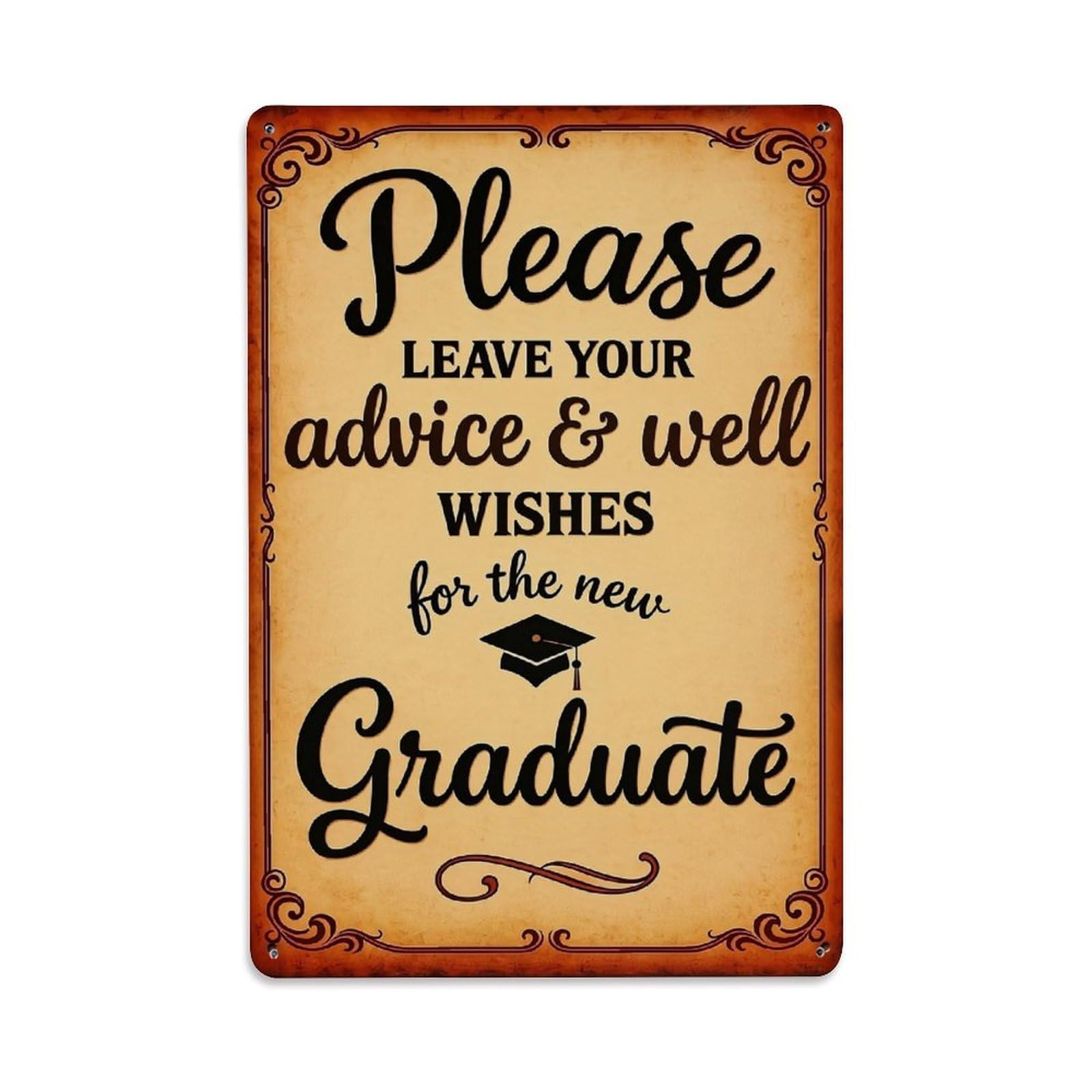 Nestemfo Vintage Please Leave Your Advice Wishes Tin Sign Metal Sign, Living Room,Bar, Home, Bedroom Wall Decor,Retro Metal Poster 8X12 Inches