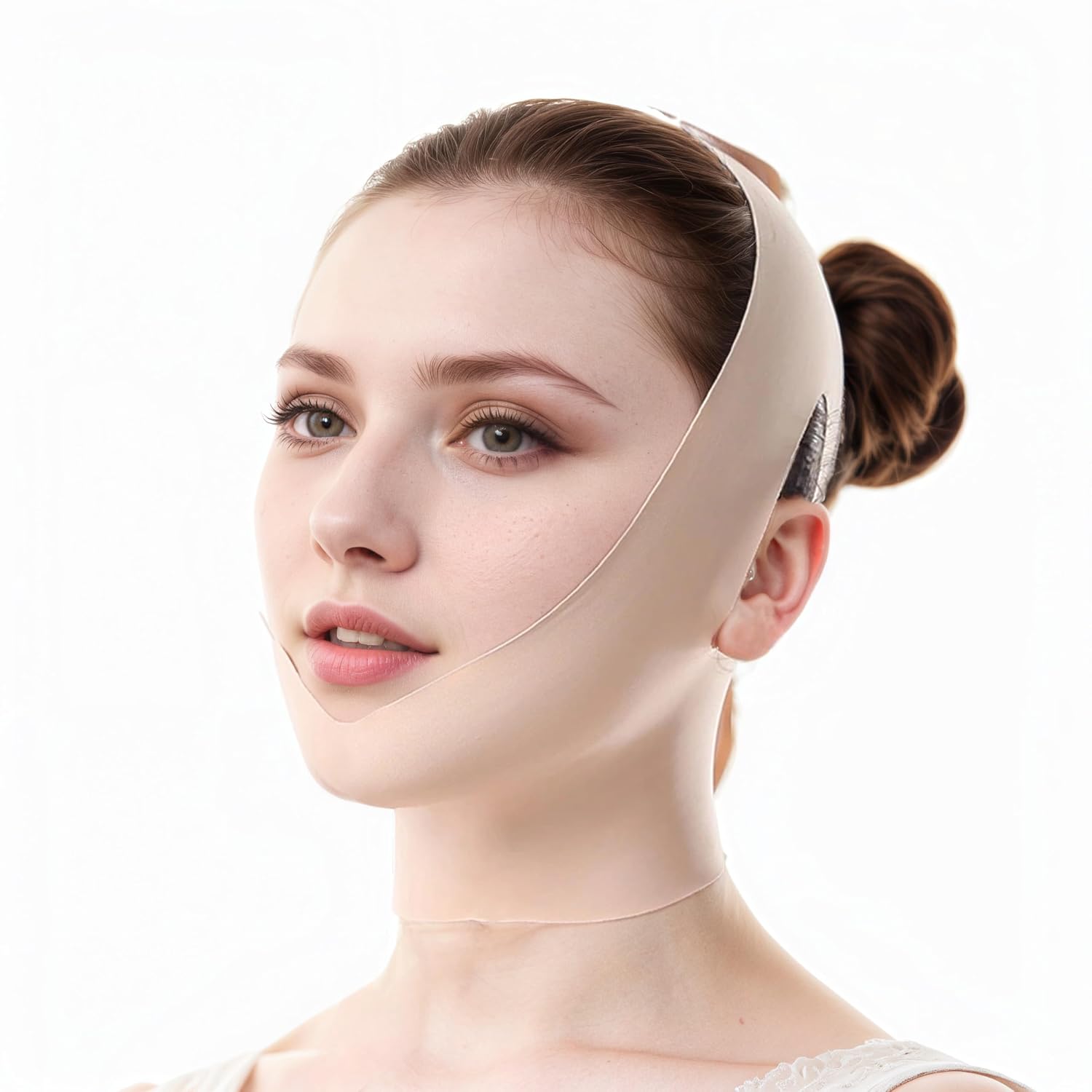 Face Strap Face Lift Belt, Comfortable VShaped Bandage Face Lift Band Face Outline Lifting Facial (Skin Color)