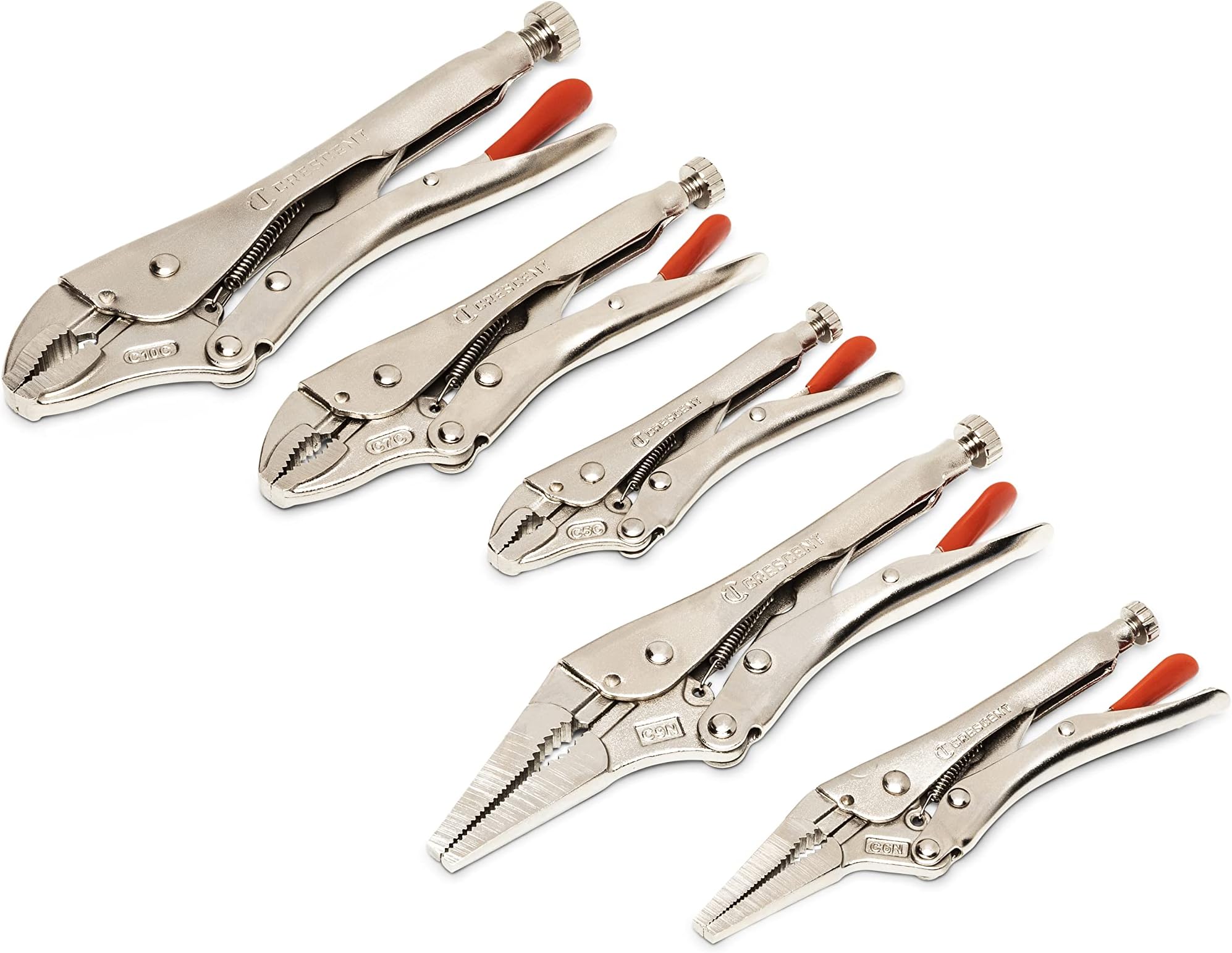 Crescent 5 Pc. Curved and Long Nose Locking Plier Set - CLP5SETN-08
