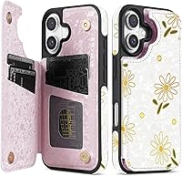 Vista 52 de NNH Funda tipo cartera compatible con iPhone Xs Max con bloqueo RFID, ranuras para tarjetas, folio de piel sintética, función atril, doble cierre