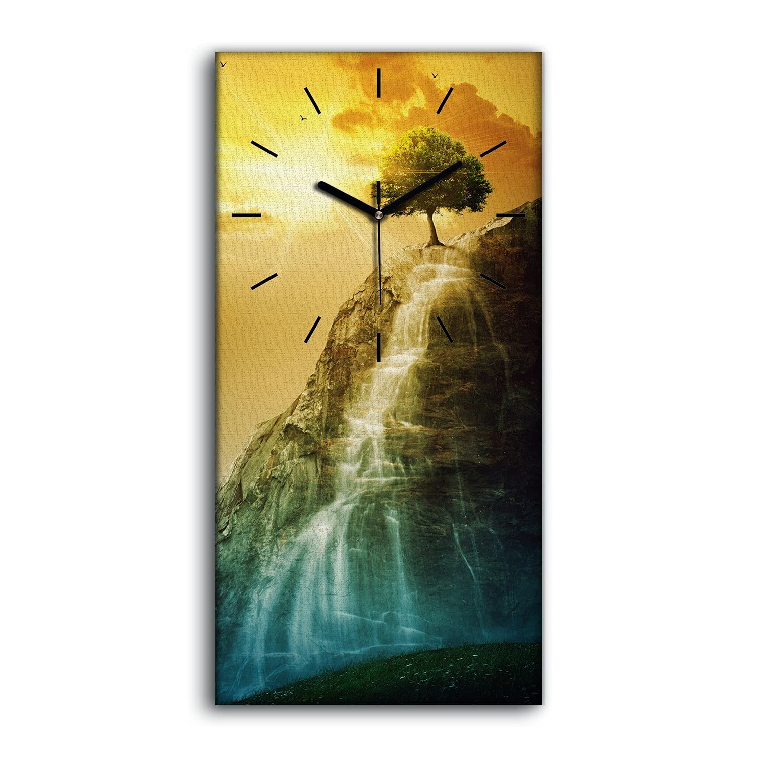Horloge sur Toile Silencieuse pour Chambre et Salon Moderne