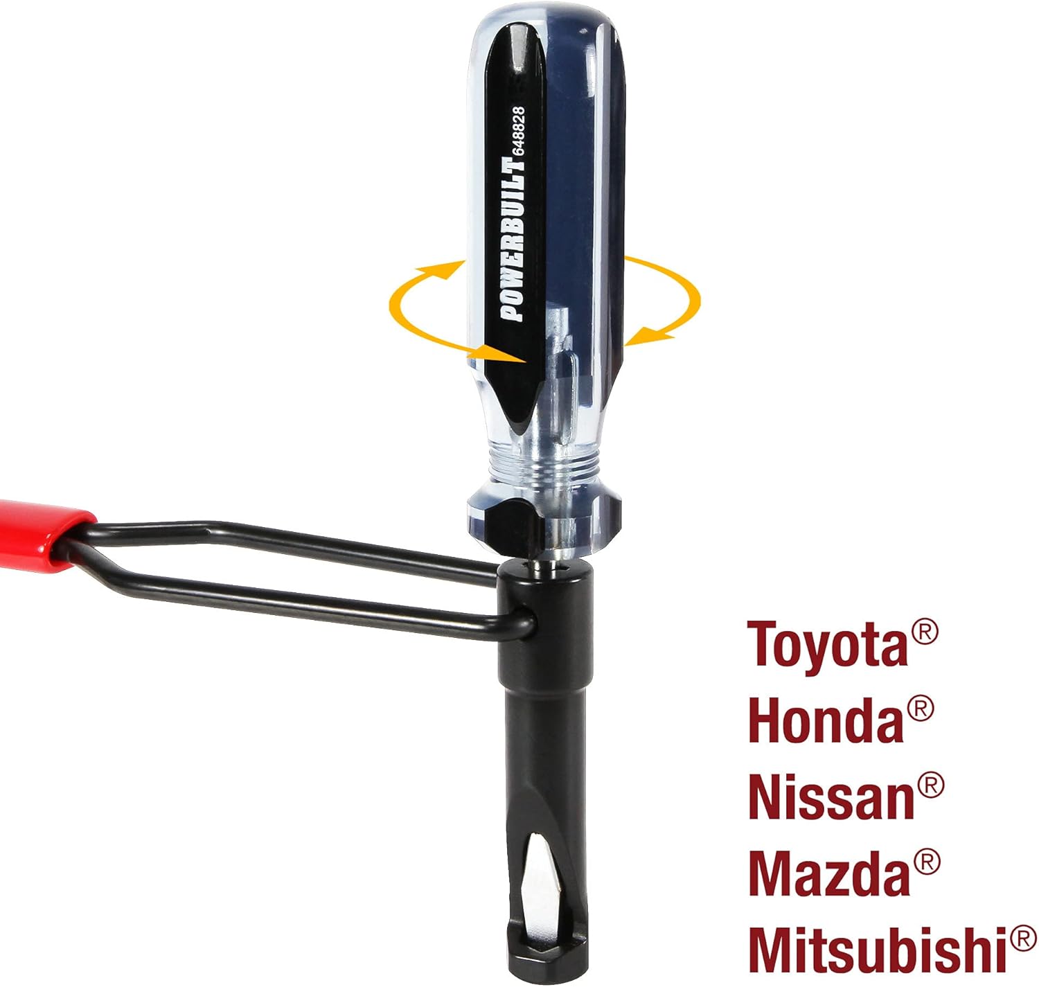 Powerbuilt 12 Millimeter 7-1/2-Inch Jam Nut Valve Adjustment Tool, Slotted Valve Adjusting Stud, Honda, Nissan, Toyota Vehicle Engines - 648828