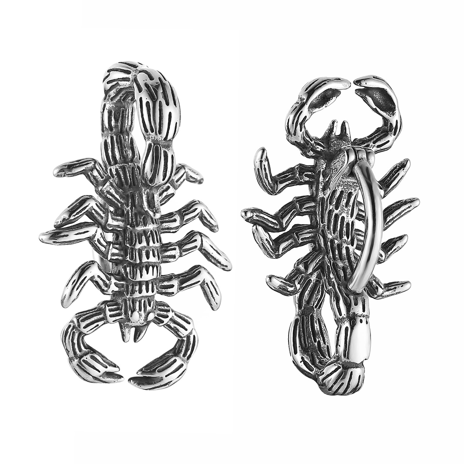 HZMAN Clicker Belly Button Ring for Women 316L Surgical Steel Belly Rings Gothic Reverse Navel Rings Body Belly Piercing Jewelry