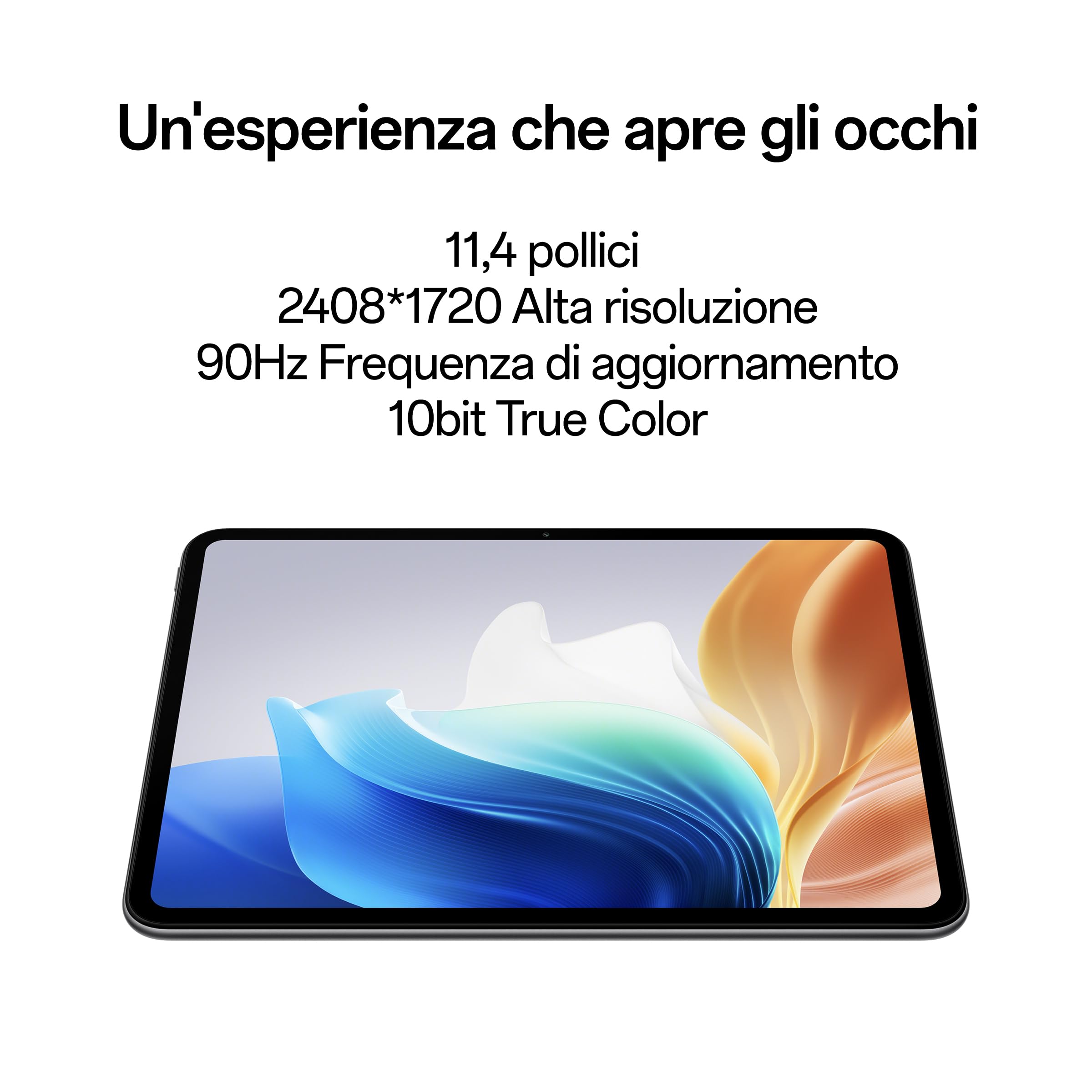 OPPO Pad Neo LTE+Wifi Tablet, Display ReadFit 11.4” 90HZ LCD 2.4K, 8000mAh, RAM 16GB (8+8)+ROM 128GB (Esp1TB), Fotocamera 8MP, Selfie 8MP, [Versione Italiana], Space Grey