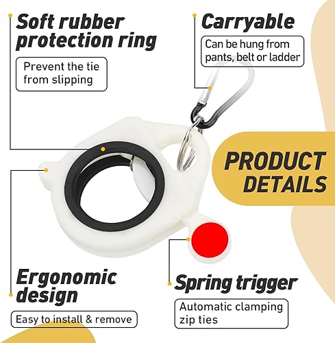 Miniatura 4 de 3PCS Zip Tie Organizer - Light Plastic Cable Tie Holder for Efficient Cable Management - Reusable Zip Ties Holder for Easy and Neat Organization