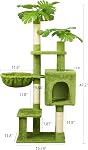 Meecal Arbre de chat vert pour les chatons sous 6 Mois 12lbs, 47" Tall pour les petits chats, Tour de la cage avec poste de scratching,1 Hammock & Double Condos, Jouets de danse, Tour de chat compacte mignonne pour les chatons
