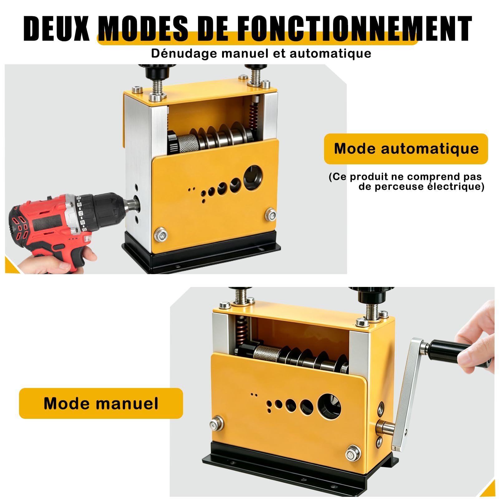 Denudeur Cable Electrique 1-20mm Machine 6 Canaux et 5 Lames