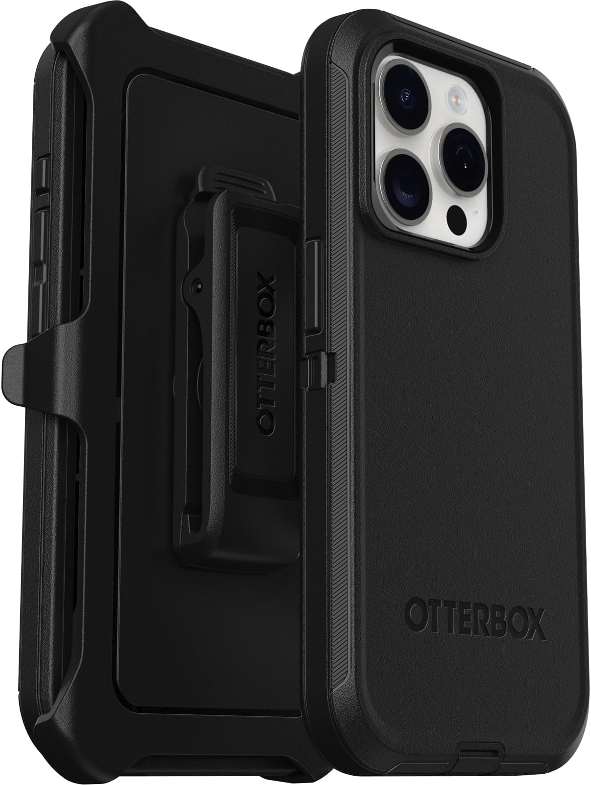Defender Case for iPhone 15 Pro, Shockproof, Drop Proof, Ultra-Rugged, Protective Case, 5x Tested to Military Standard, Black