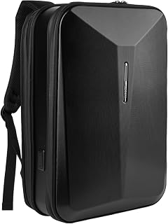 Anti-theft Hardshell Laptop Backpack, Waterproof Expandable Travel Backpack Fit 15.6 Inch with USB Charging Port TSA Lock Gaming Bag for Men