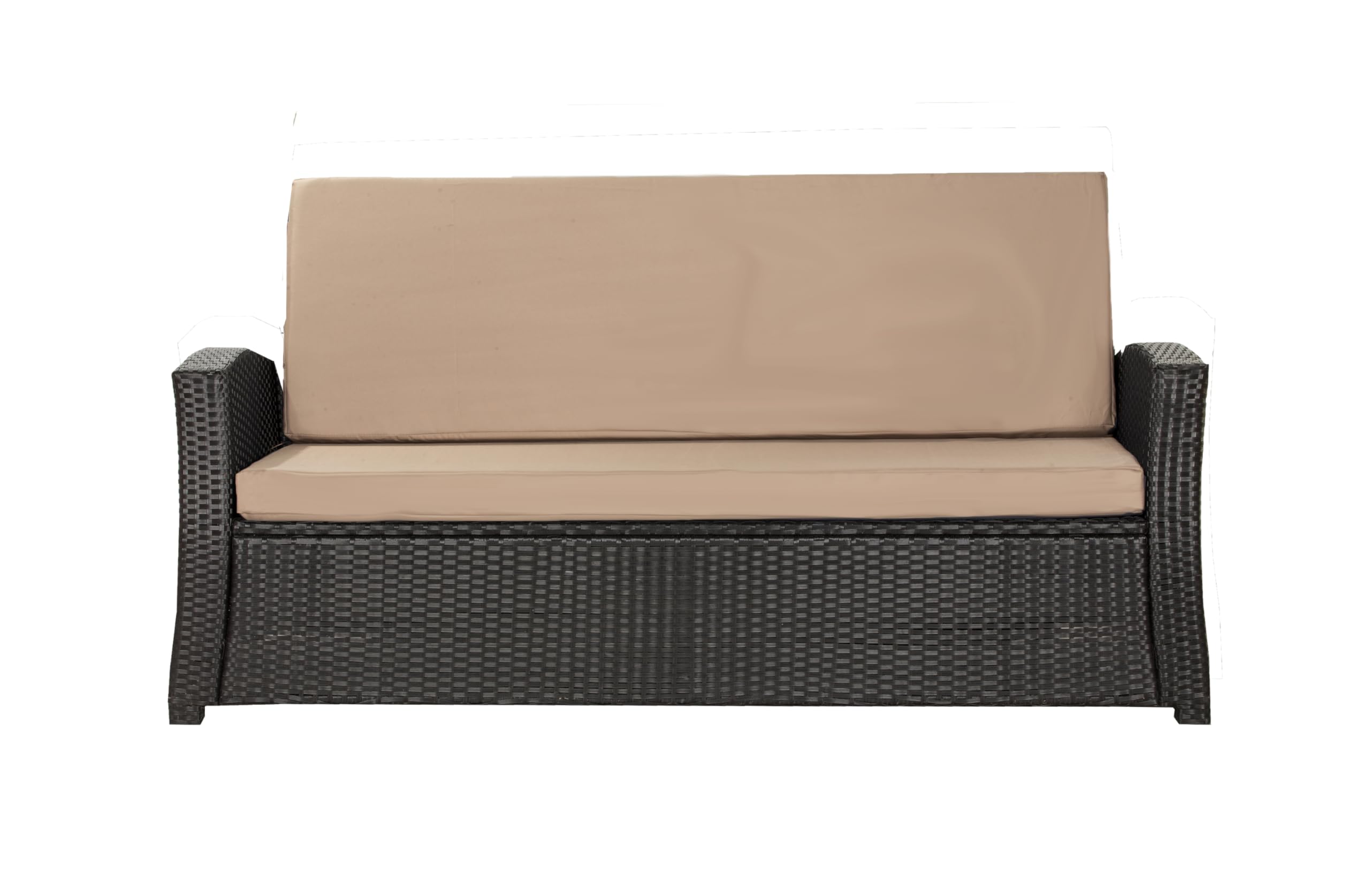 Bankkissen Sitzkissen für Gartenbank polyrattan, Bequeme Sitzkissen für Gartenbänke – ideale Gartensofa Polster für Hollywoodschaukel (Beige, 170x50x50 cm)