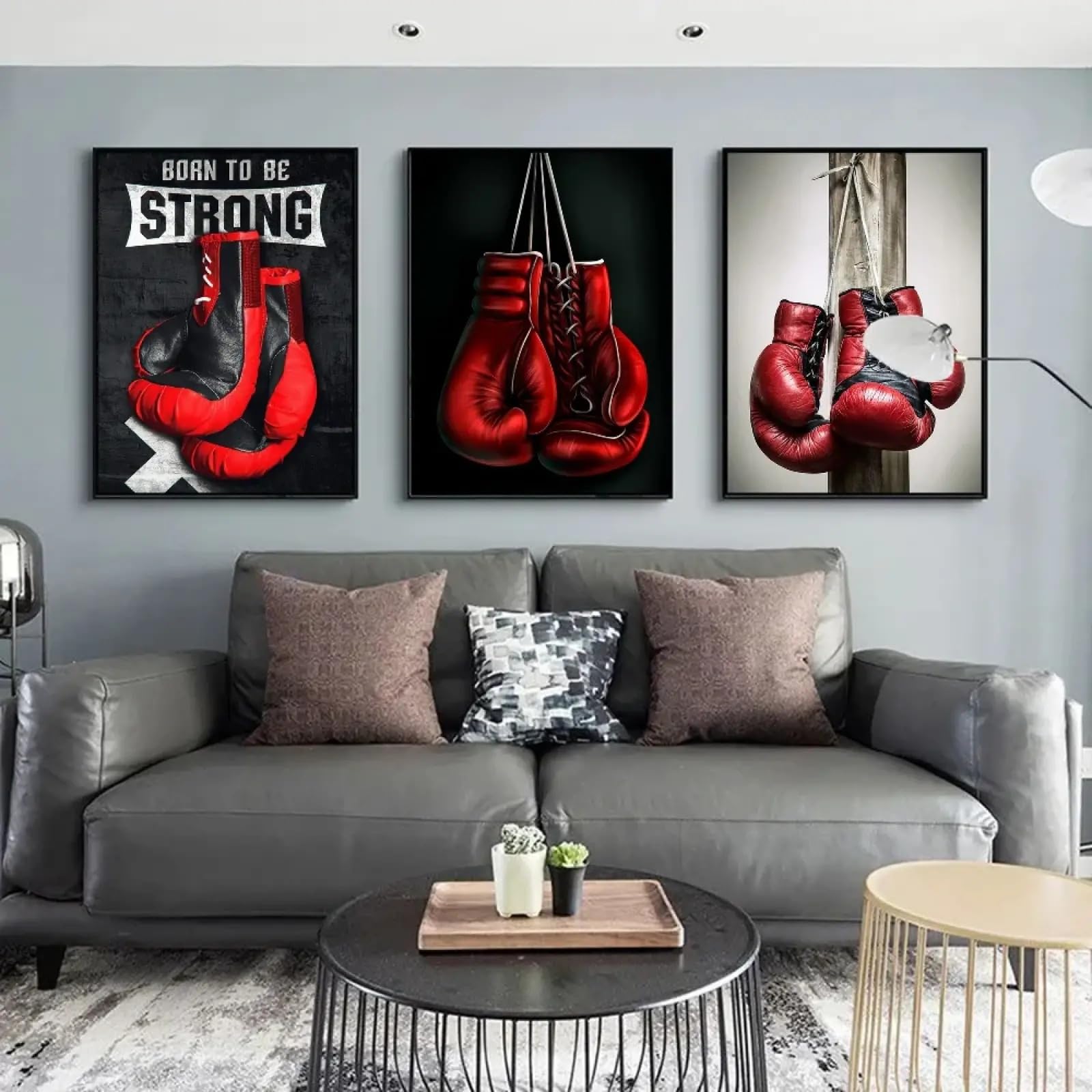 Impressions de gants de boxe rétro 50x70cm impression haute définition