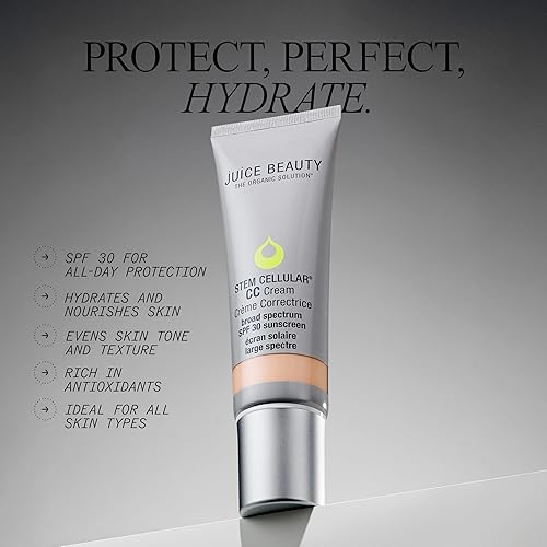 Miniatura 3 de Juice Beauty Stem Cellular CC Cream with Zinc SPF 30 Color-Correcting Face Moisturizer 17 Fl Oz