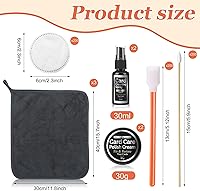 Vista 2 de Nuanchu Kit de reparación de cartas comerciales de 607 piezas incluye spray limpiador, pasta de pulido, hisopo de algodón, disco de algodón y paño