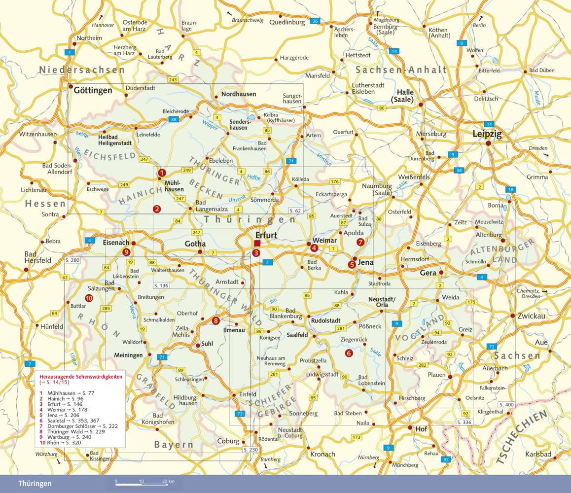 TRESCHER Reiseführer Thüringen: Erfurt, Weimar, Jena, Gotha, Eichsfeld, Thüringer Wald, Werratal, Vogtland und Saaletal