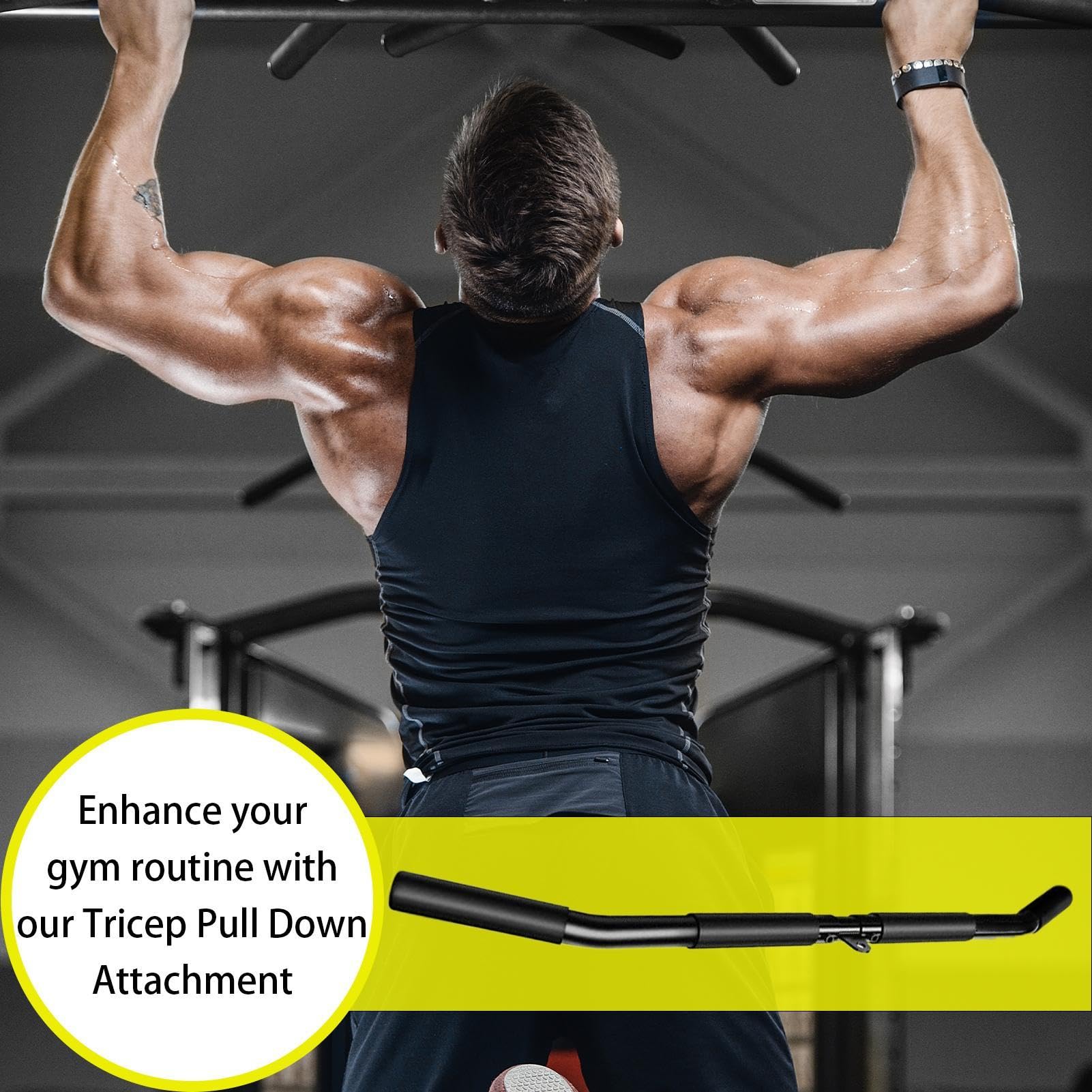 Amazon.co.jp: ラットプルダウンアタッチメント、ストレートバー