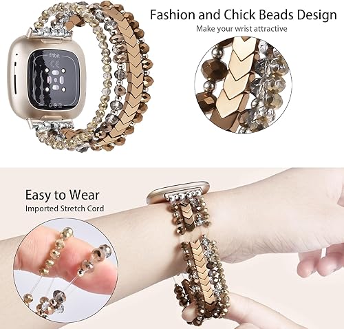 Miniatura 3 de MOFREE Bracelet Compatible with Fitbit Versa 3Versa 4 BandsFitbit SenseSense 2 Bands for Women