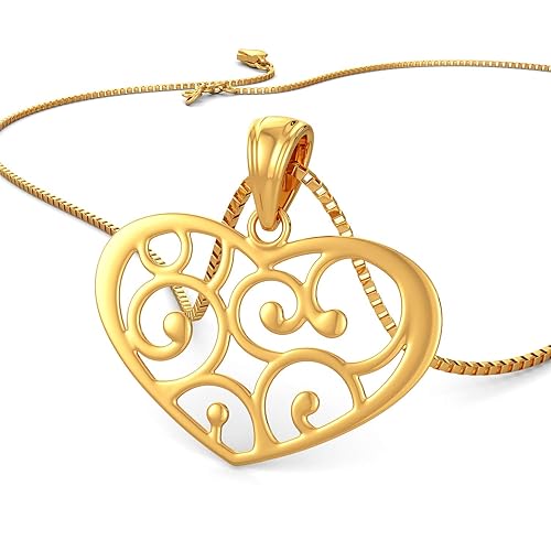 22k (916) Yellow Gold and Pendant for Girls