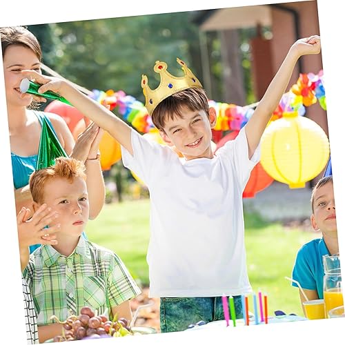 Miniatura 8 de NUOBESTY Coronas de rey dorado, delicado sombrero de corona de cumpleaños para niños, cumpleaños, baby shower, fiesta, accesorios para fotos