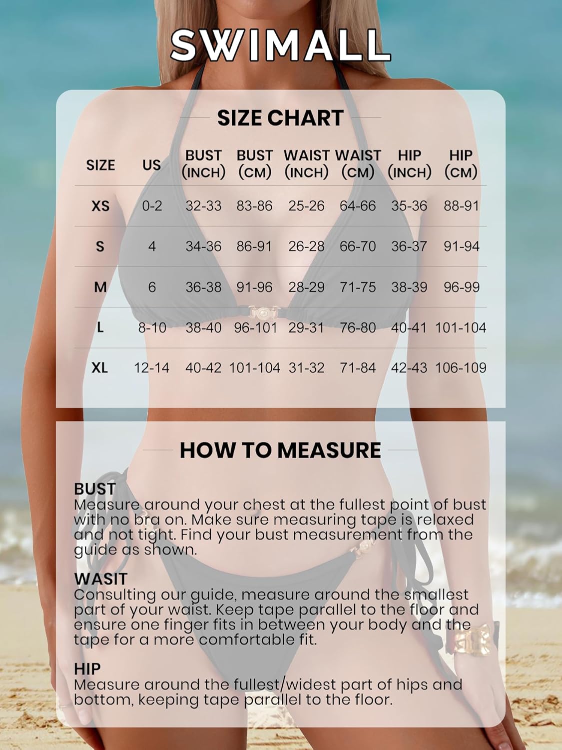 swimall Women's Halter Triangle Bikini Sets Sexy Two Piece Swimsuit Gold Metal Side Tie Bathing Suit