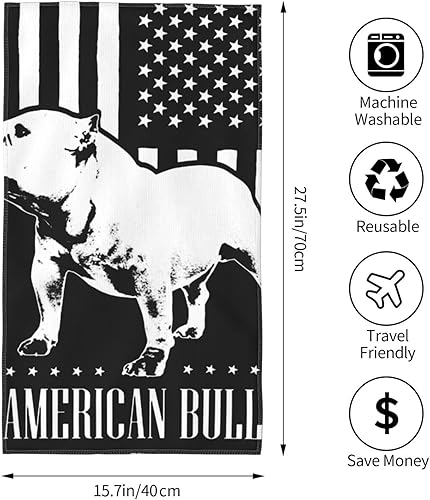 Miniatura 2 de SEAEAGLE American Flag - Toallas de baño absorbentes con diseño de bandera americana, toallas de mano para baño, 27.5 x 16 pulgadas