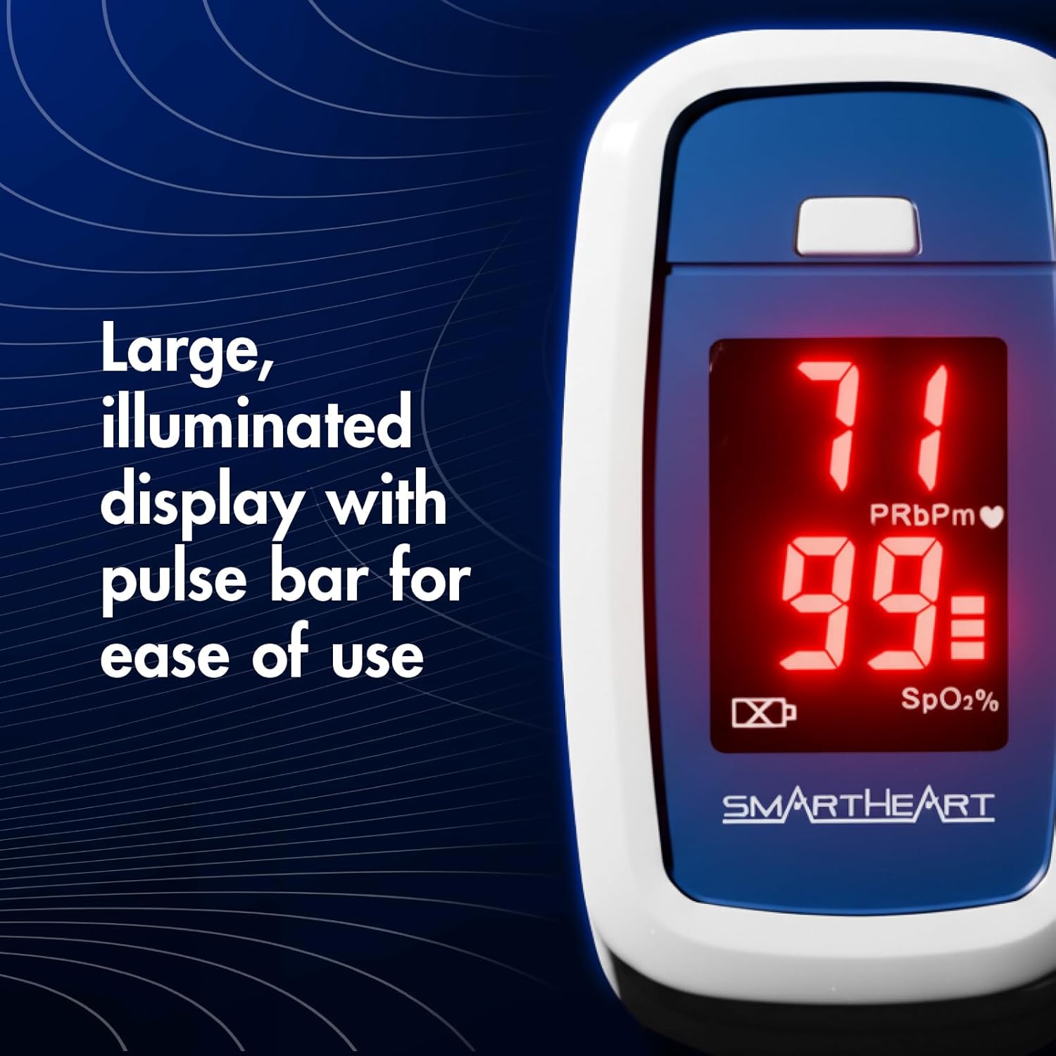 SmartHeart Fingertip Pulse Oximeter 1 Each 11-50K