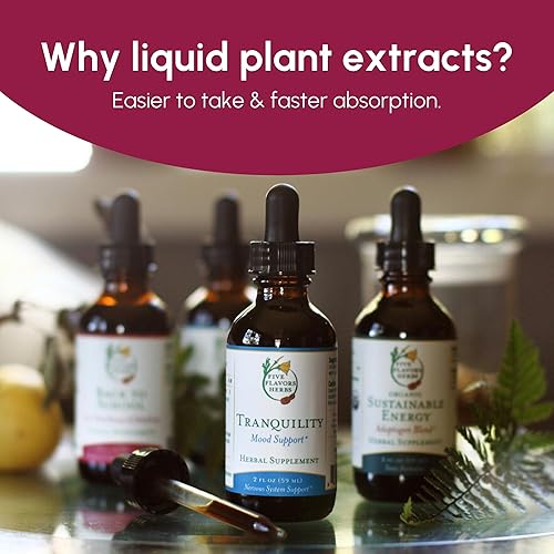 Miniatura 7 de Five Flavors Herbs Tintura de regreso a clases, refuerzo inmunológico rápido, apoyo respiratorio, refuerzo inmunológico para adultos, calma y