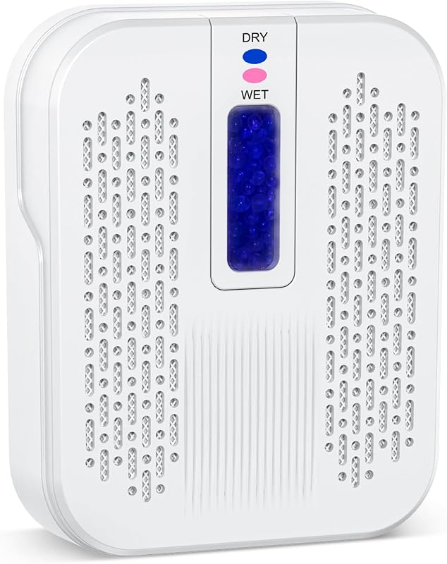 Deshumidificador pequeño recargable para baño, deshumidificador colgante desmontable para dormitorio, caja fuerte para armas, armario, absorbentes de humedad portátiles con succión de doble cara, ventana indicadora visual de color