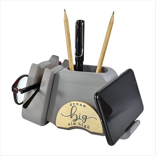 Miniatura 11 de I'm - Soporte multiusos de madera para lentes, teléfono, pluma y lápiz, accesorios de escritorio, decoración de escritorio, hogar, oficina, Oso