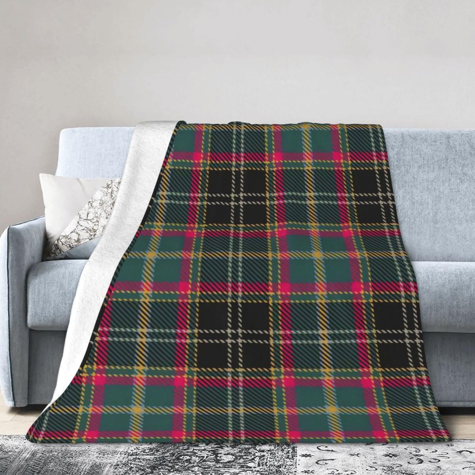 Amazon.com: Tartan Red-Black-Green-Blue-Gold-and-Beige-Color-Plaid