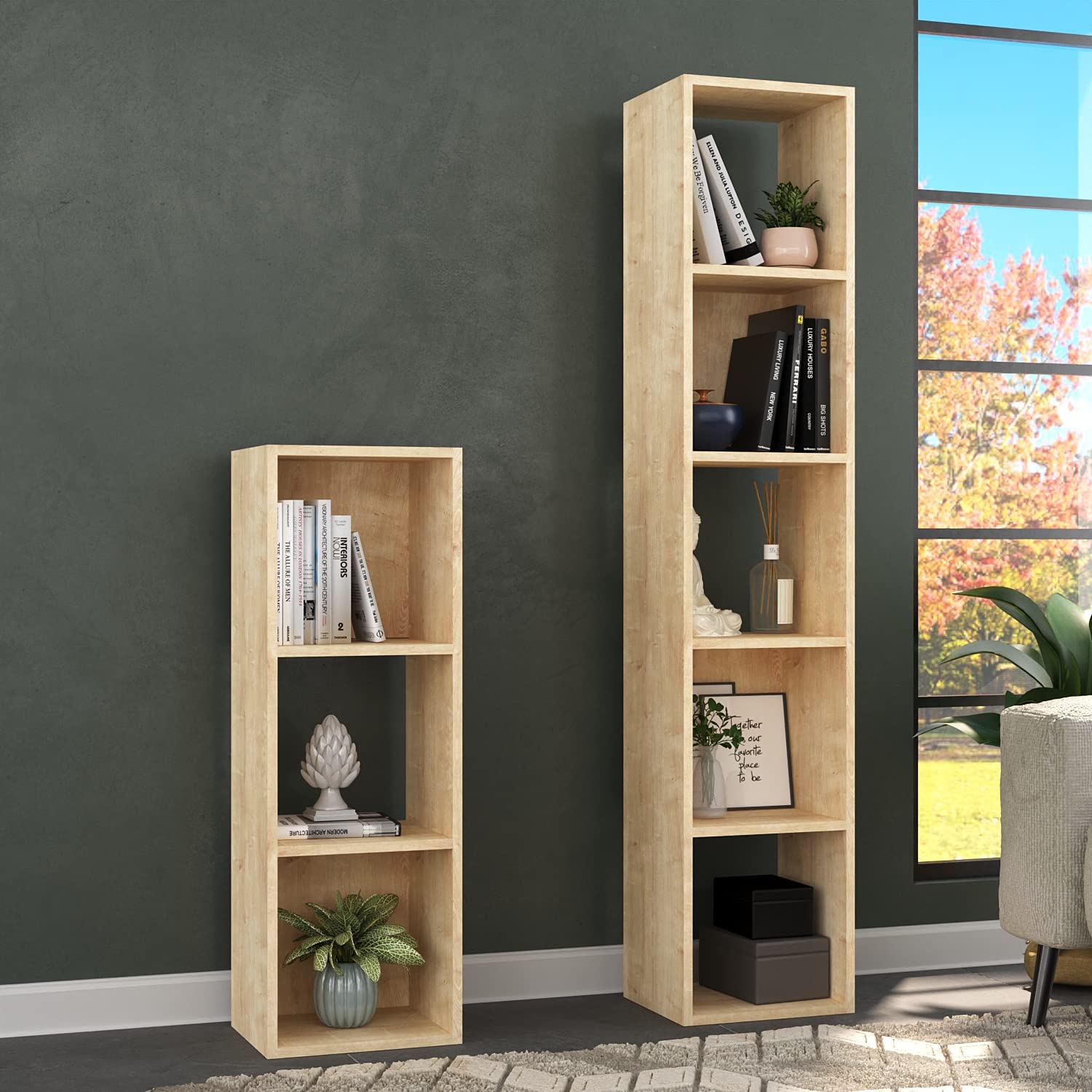 ESTANTE FALKK TORRE 5 NICHOS 150CM AMADEIRADA | Amazon.com.br