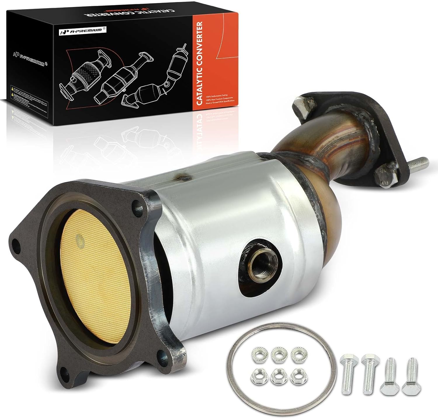 A-Premium Rear Catalytic Converter Kit Direct-Fit Compatible with Ford Explorer 2011-2012 3.5L, Edge 2011-2014 3.5L 3.7L, Edge 2015 3.5L & Lincoln MKX 2011-2015 3.7L, EPA Compliant