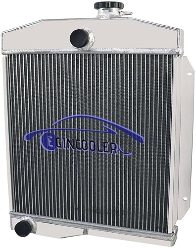 Miniatura 1 de EGINCOOLER Radiador de aluminio de 4 filas para Jeep CJ3 CJ5 CJ6 DJ5 DJ6 1955 Willys 2.2L 3.7L 4.2L 5.0L todos los radiadores de aluminio 1959-1971