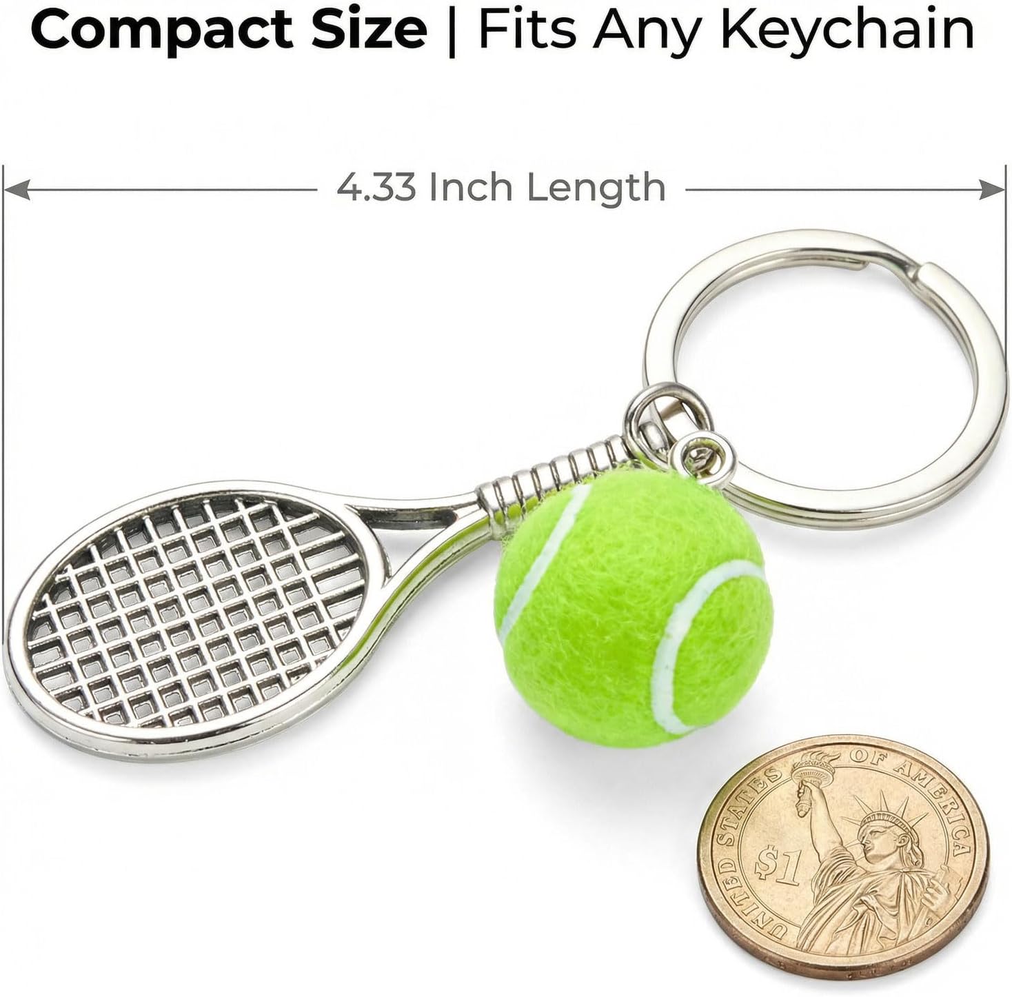 30 Pack Unisex Tennis Keychain Favors - Mini Tennis Ball & Racket Charms Set with Thank You Tag, Bulk Party Goodie Bags for Tennis Tournament, Sports Birthday, Team Gifts for Men and Women