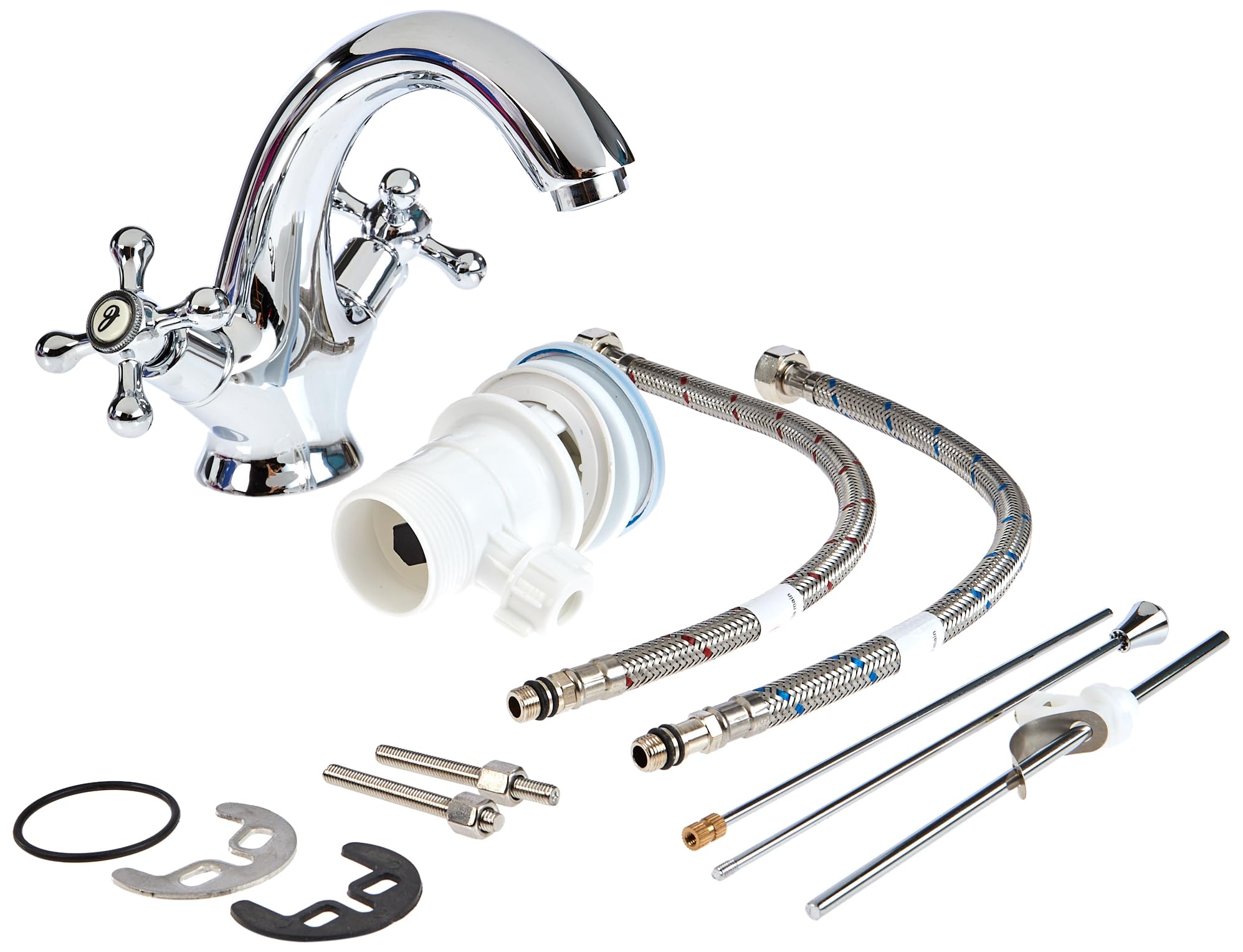 Rousseau 4056674 - Miscelatore Beverley per lavabo, fisso, cromato
