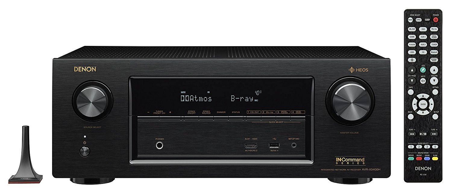 Amazon.com: Denon X3400H 7.2 ch Dolby Atmos 600W 4K AV Receiver