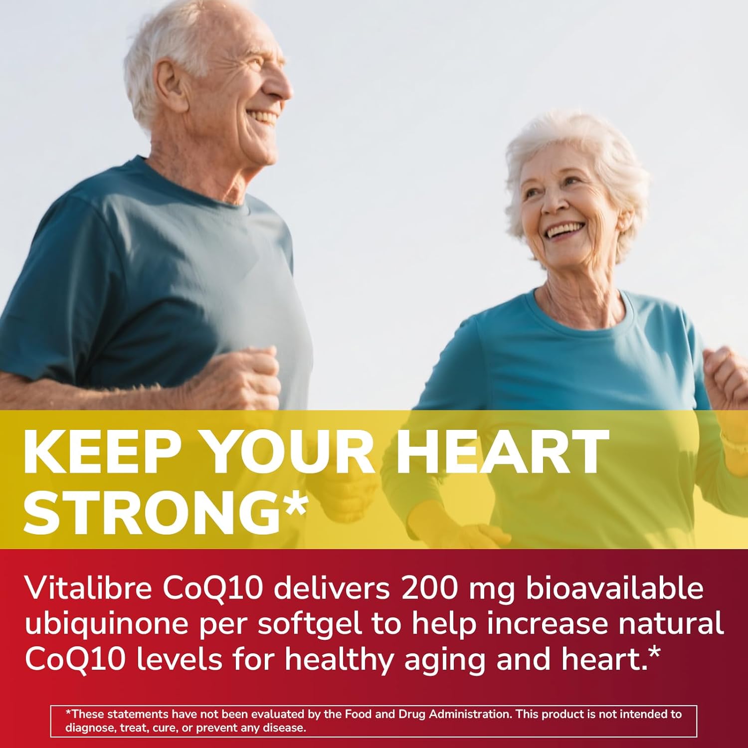 Vitalibre CoQ10 200 mg, with Extra Virgin Olive Oil, High Absorption CoQ10 Ubiquinone, Max Potency Heart & Cellular Energy Support, Powerful Antioxidant, Easy to Swallow, Once Daily, 120 Softgels