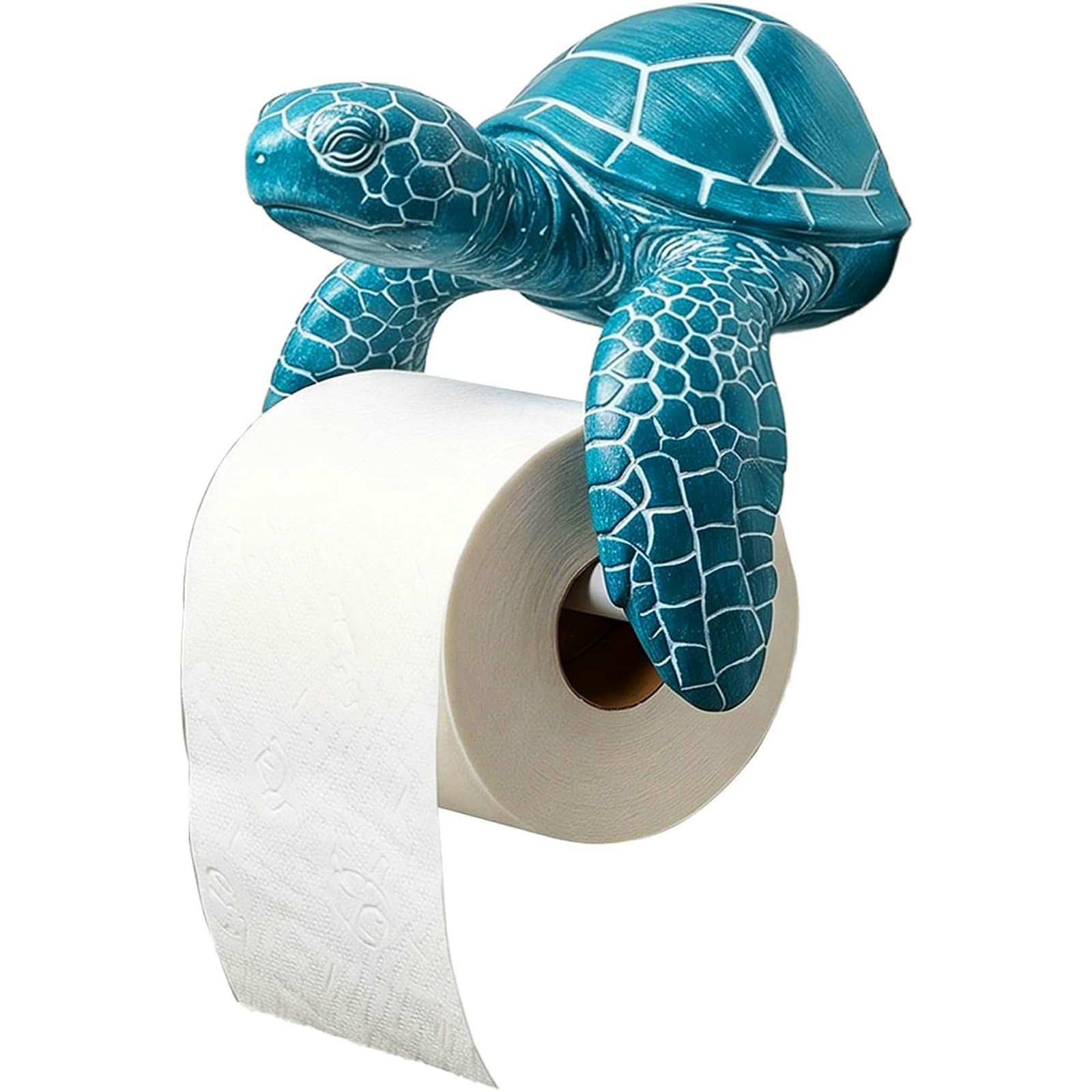 Sea Turtle Toilet Paper Holder,3D Ocean Toilet Accessories Beach Coastal Decor,Funny Ocean Themed Toilet Paper Storage for Home Bathroom