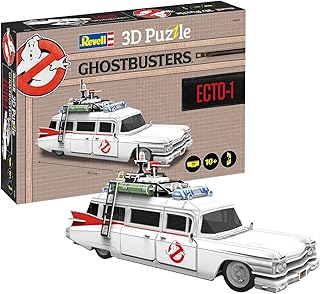 Revell 3D Puzzle 00222 Ghostbusters Ecto-1, 120 Pieces, Highly Detailed, 33 cm in Length, Fun & Easy to Build
