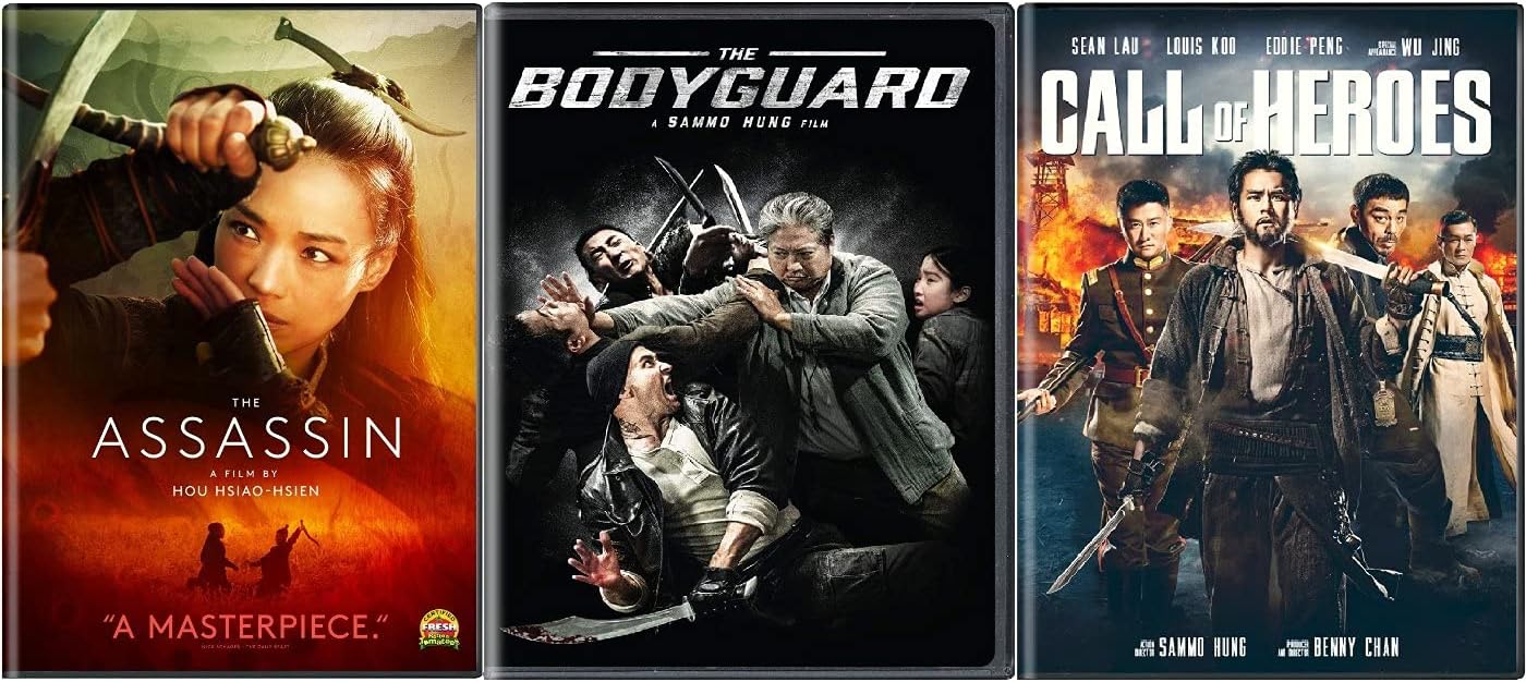 Assassin / Bodyguard / Call of Heroes (3 Disc DVD Collection Wellgo - 3.75 Hours) - Satoshi Tsumabuki, Chen Chang, Sammo Hung, Andy Lau, Eddie Peng, Louis Koo, Wu Jing, Taiwanese Hou Hsiao-Hsien