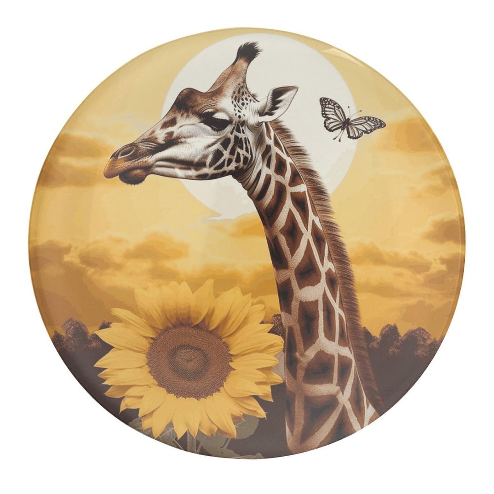 Fekiloot Style Giraffe And Sunflower Refrigerator Magnet Fridge Magnet4 Pcs