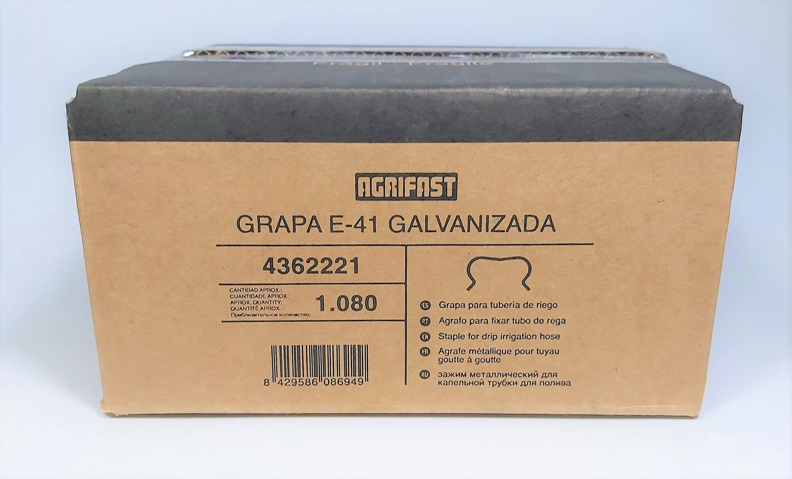 TODOCULTIVO Grapa Goteo Agrifast E-41. Grapa de Acero galvanizado para Tubo de 13-16mm. 1080uds.