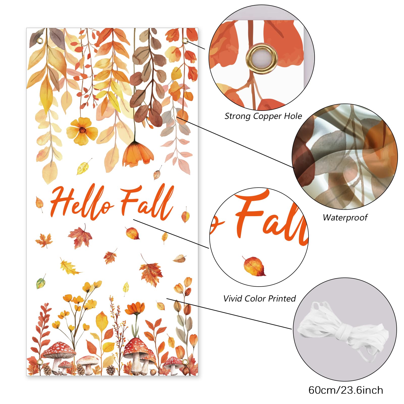 arricraft 1 Pc Hello Autumn Theme Door Cover - Image 3