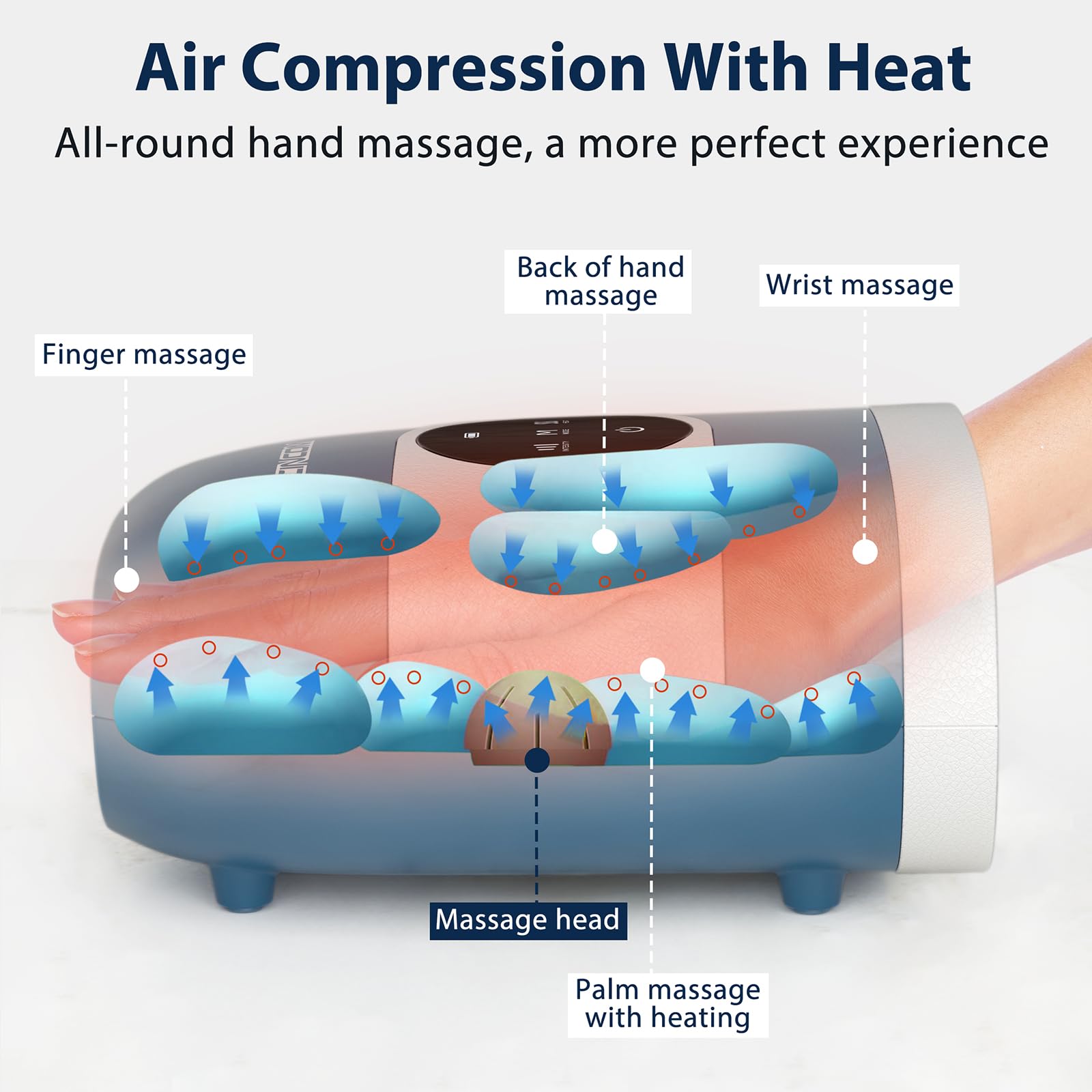 CINCOM Upgraded Hand Massager with Heat and Compression for Arthritis and Carpal Tunnel - Cordless & Rechargeable, Gifts for Women 2