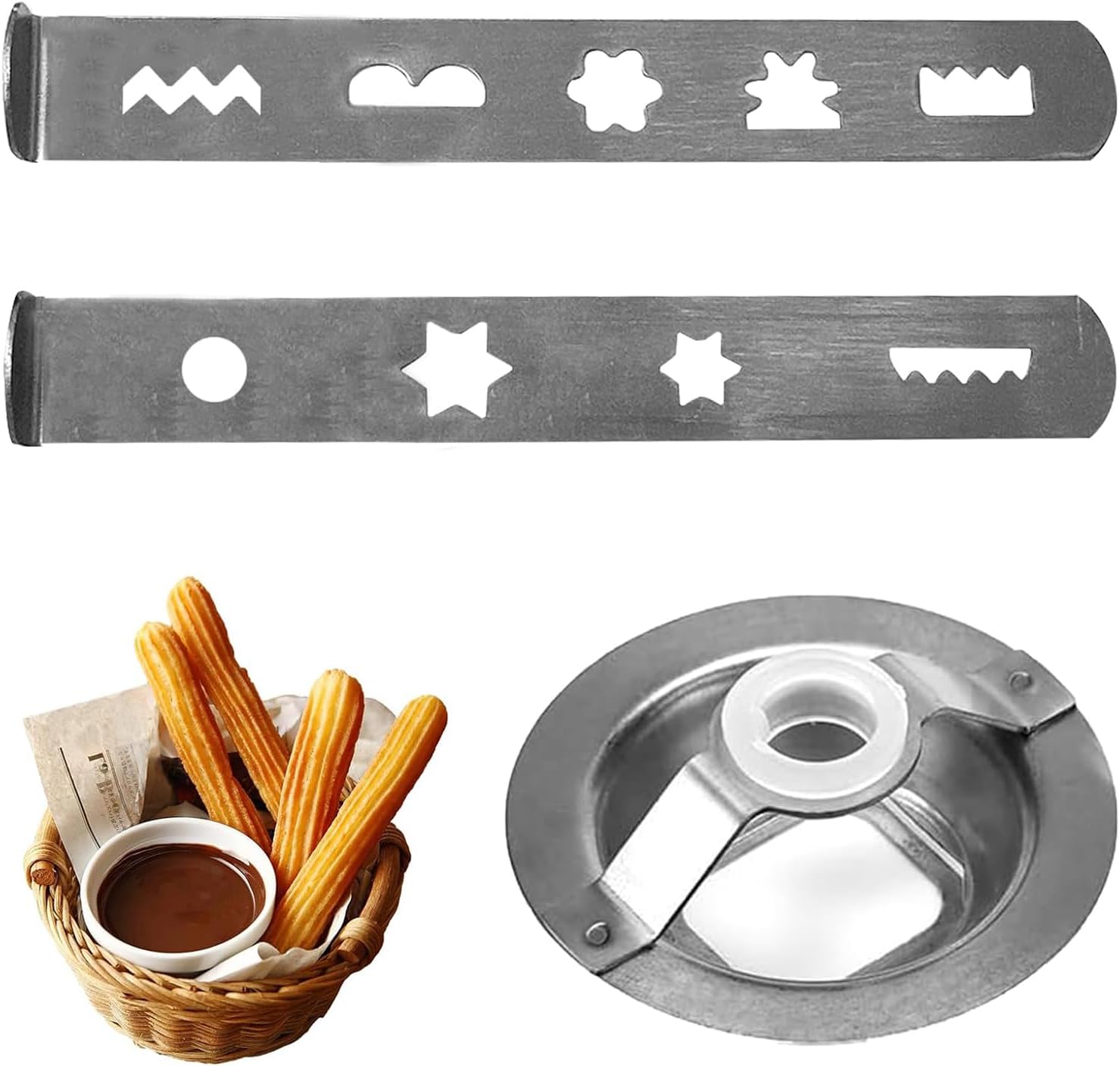 Stainless Steel Meat Grinder Attachments Mixer Pastry Attachments Metal Texture for Multiple Baking and Cooking Needs Cookie Press Attachment