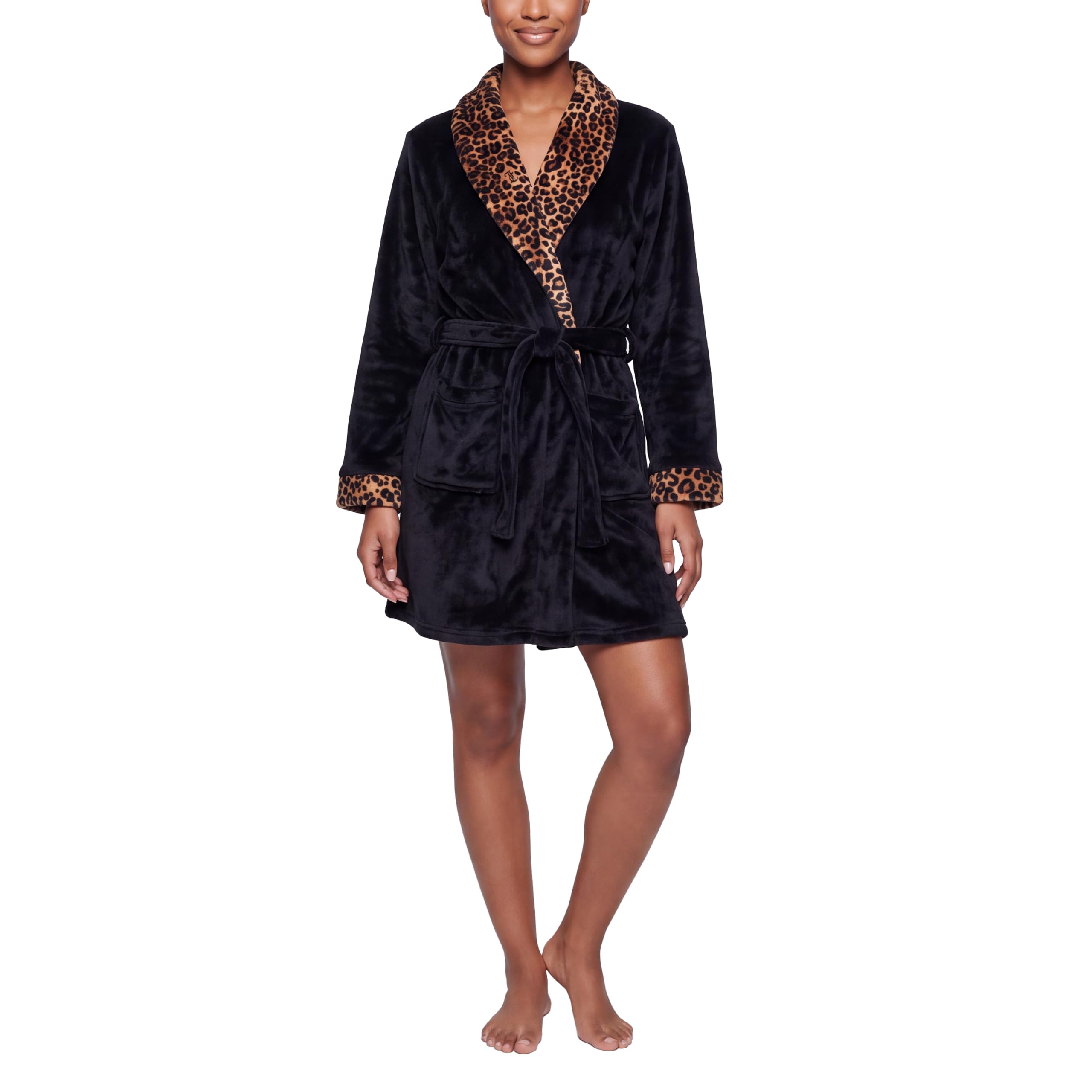 Juicy Couture Women's Super Soft Luxe Plush Shawl Collar Robe