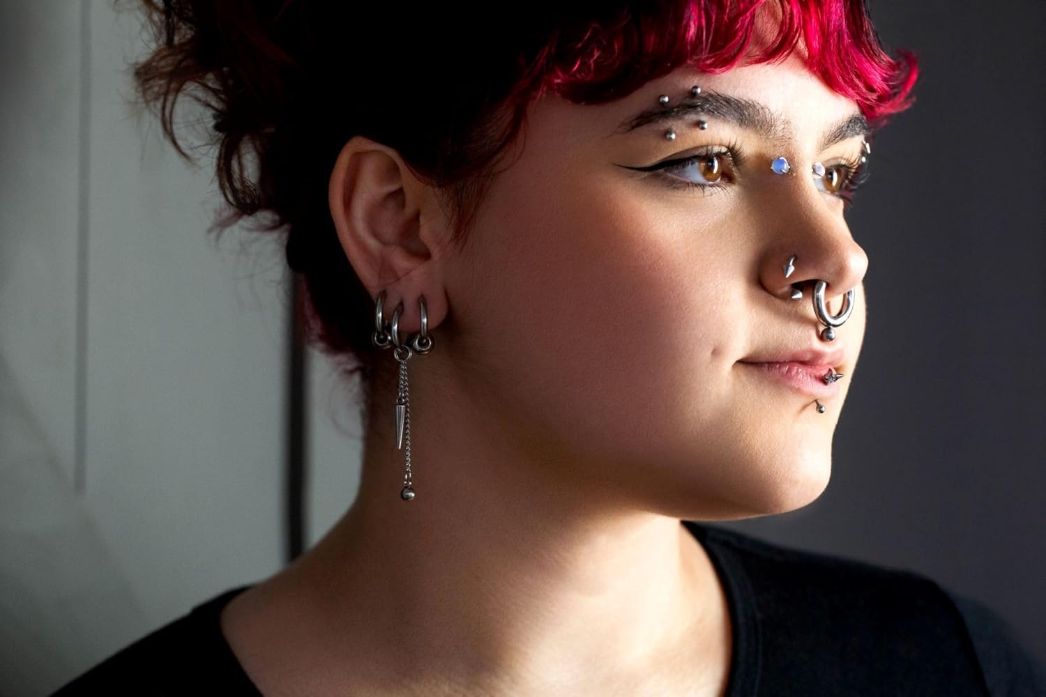 Pierced Owl 18-2GA 316L Stainless Steel Spike Ends Horseshoe Circular Barbell - Image 2