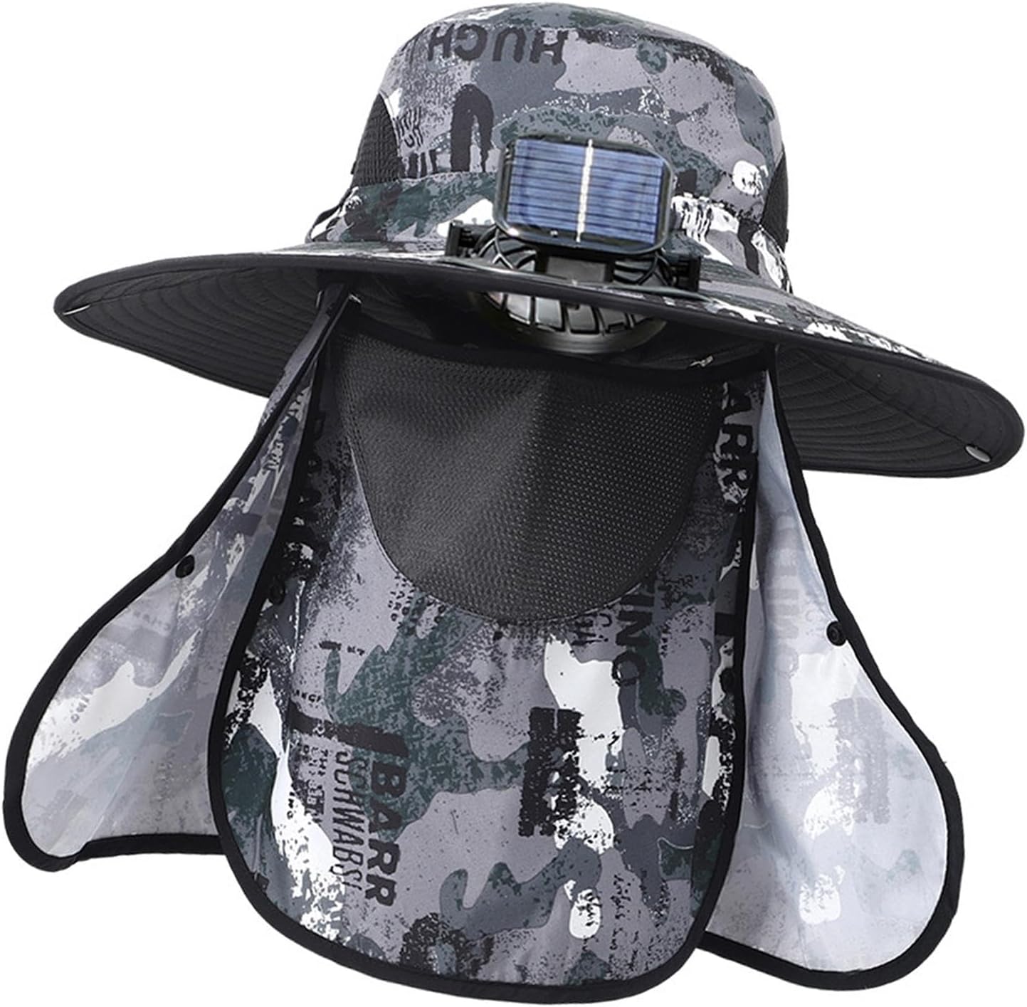 Fan Hat for Fishing and Outdoor Use